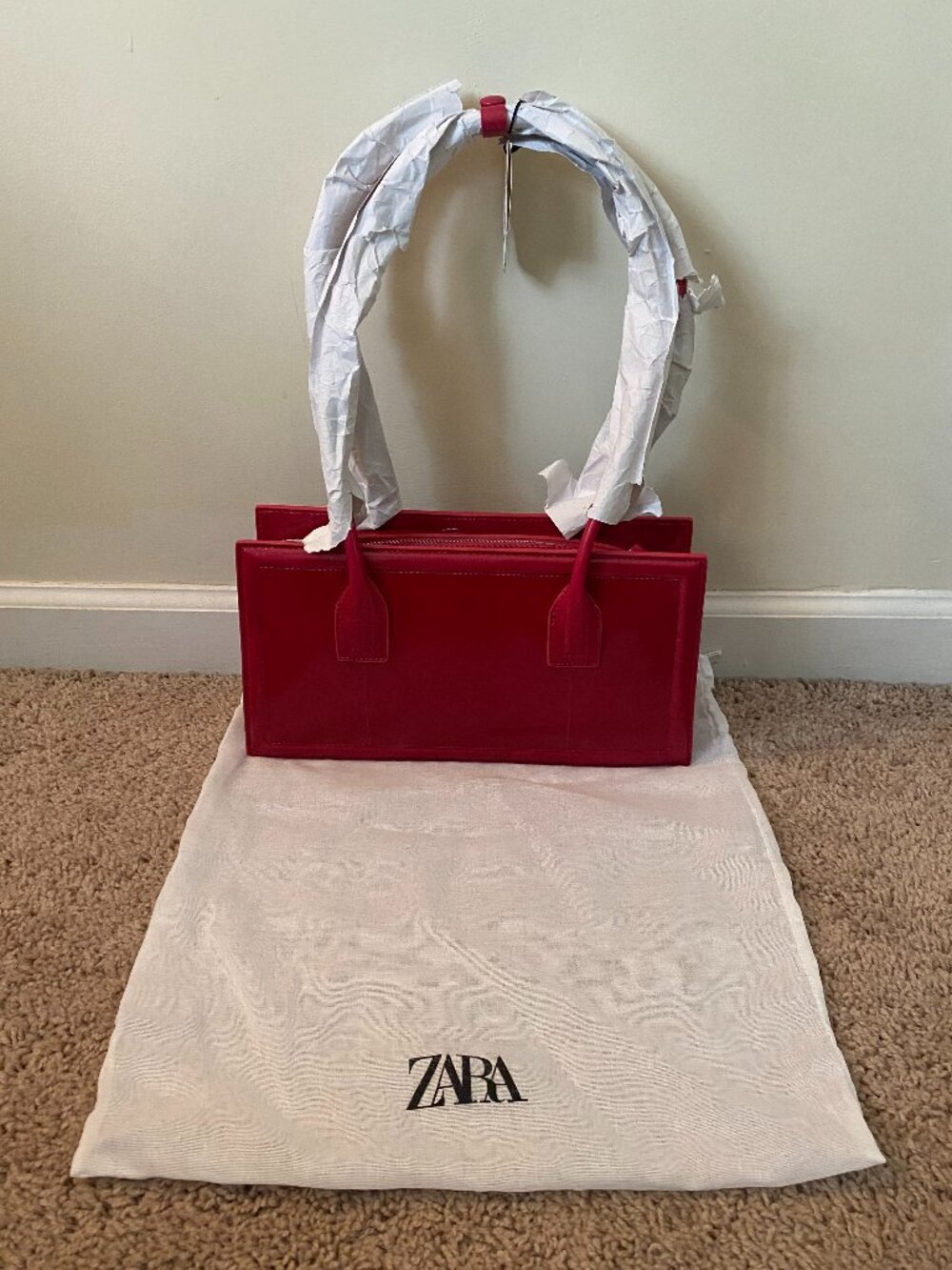 ZARA NEW LEATHER PINK BAG